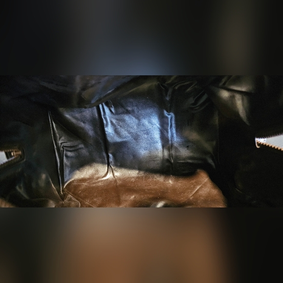 CELINE CREAM AND BROWN LEATHER MACADAM BOSTON BAG - Picture 7 of 7